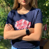 Organic Fair Fashion T-Shirt Cherry Blossom. Eine Hommage an die Bonner Kirschblüte. - Bringtfreude