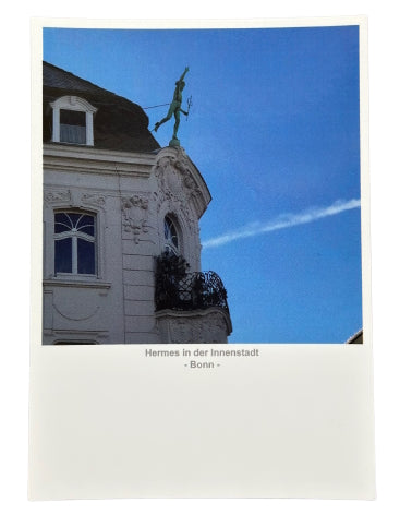 Bonner Postkarte - Hermes in der Innenstadt -LudwigvanB.