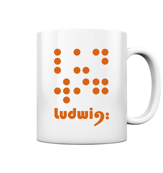Ludwig goes Braille, Tasse glossy - LudwigvanB.